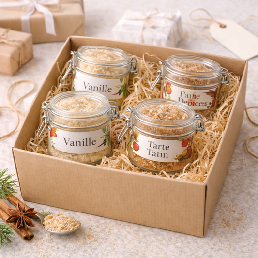 Idées cadeaux gourmands : coffret de sucres aromatisés