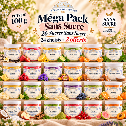 Méga Pack Sans Sucre – 26 Sucres Sans Sucre (24 choisis + 2 offerts)