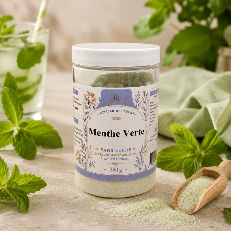 Menthe Verte Sans Sucre – Érythritol Aromatisé