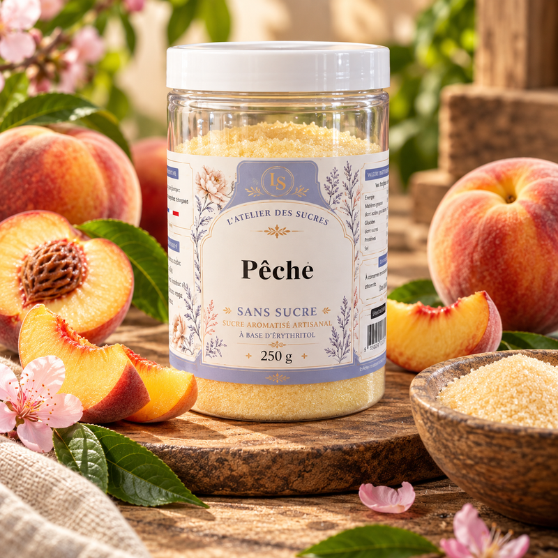 Pêche Sans Sucre – Érythritol Aromatisé