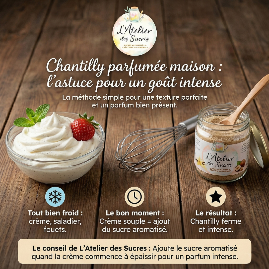 Chantilly parfumée maison : l’astuce pour un goût intense