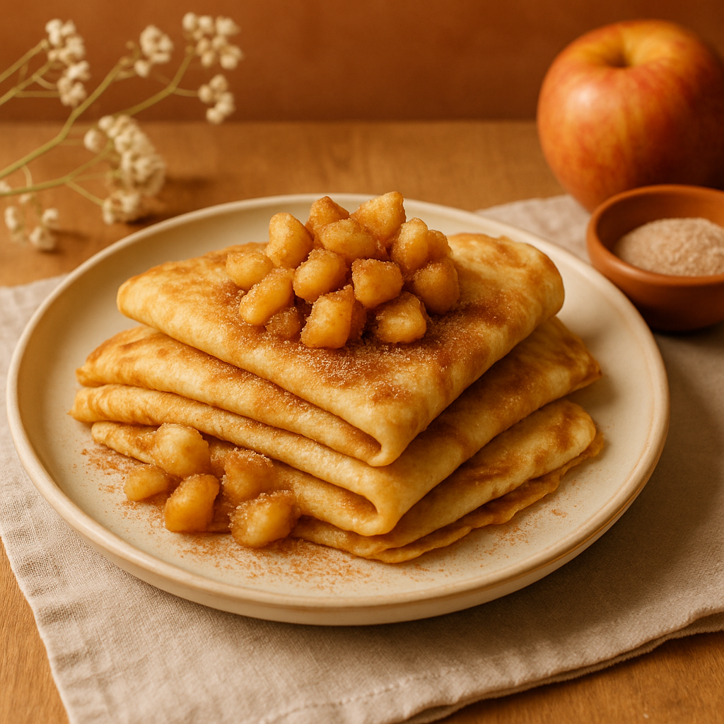 Crêpes fondantes Pomme Cannelle