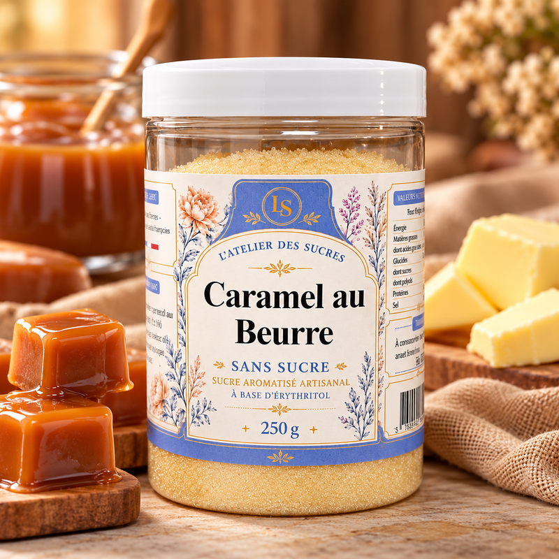 Caramel au Beurre Sans Sucre – Érythritol Aromatisé