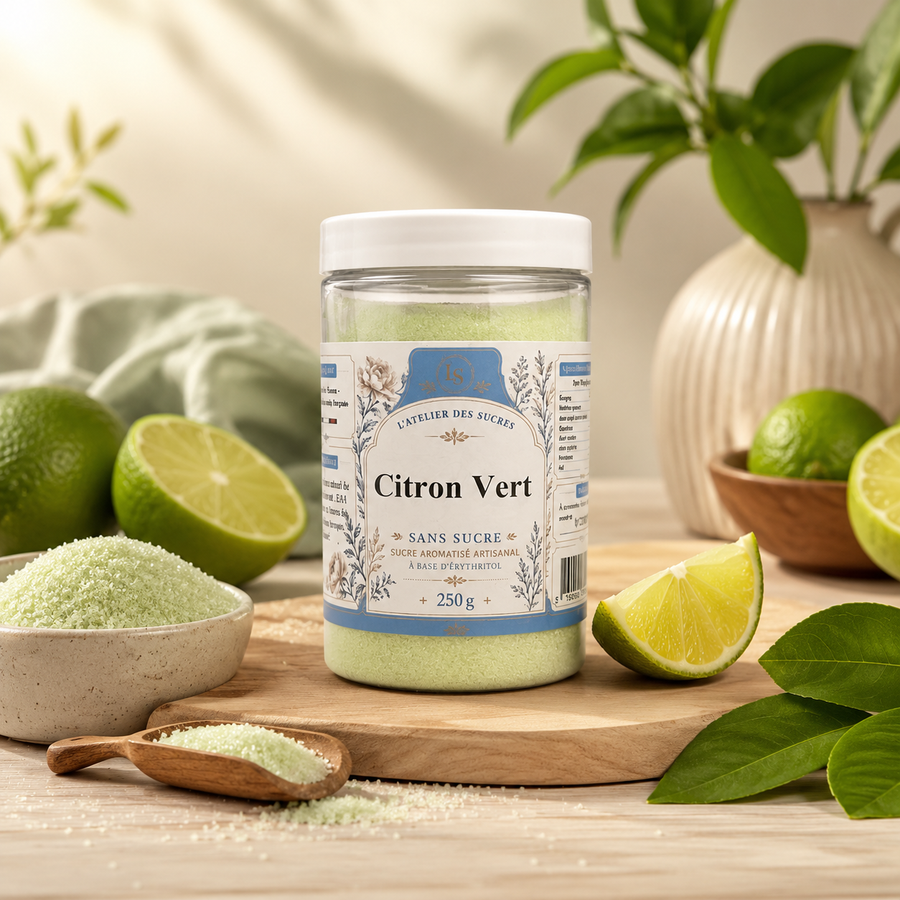 Citron Vert Sans Sucre – Érythritol Aromatisé