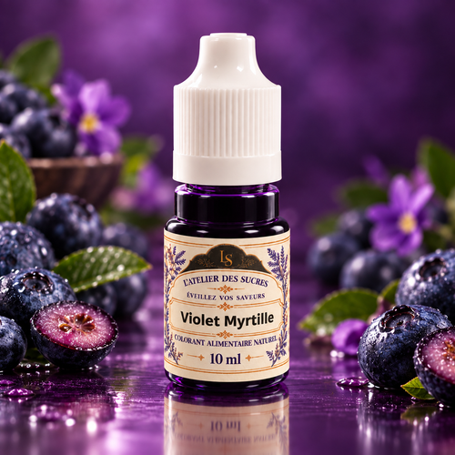 Colorant Alimentaire Liquide – Violet Myrtille – 10 ml
