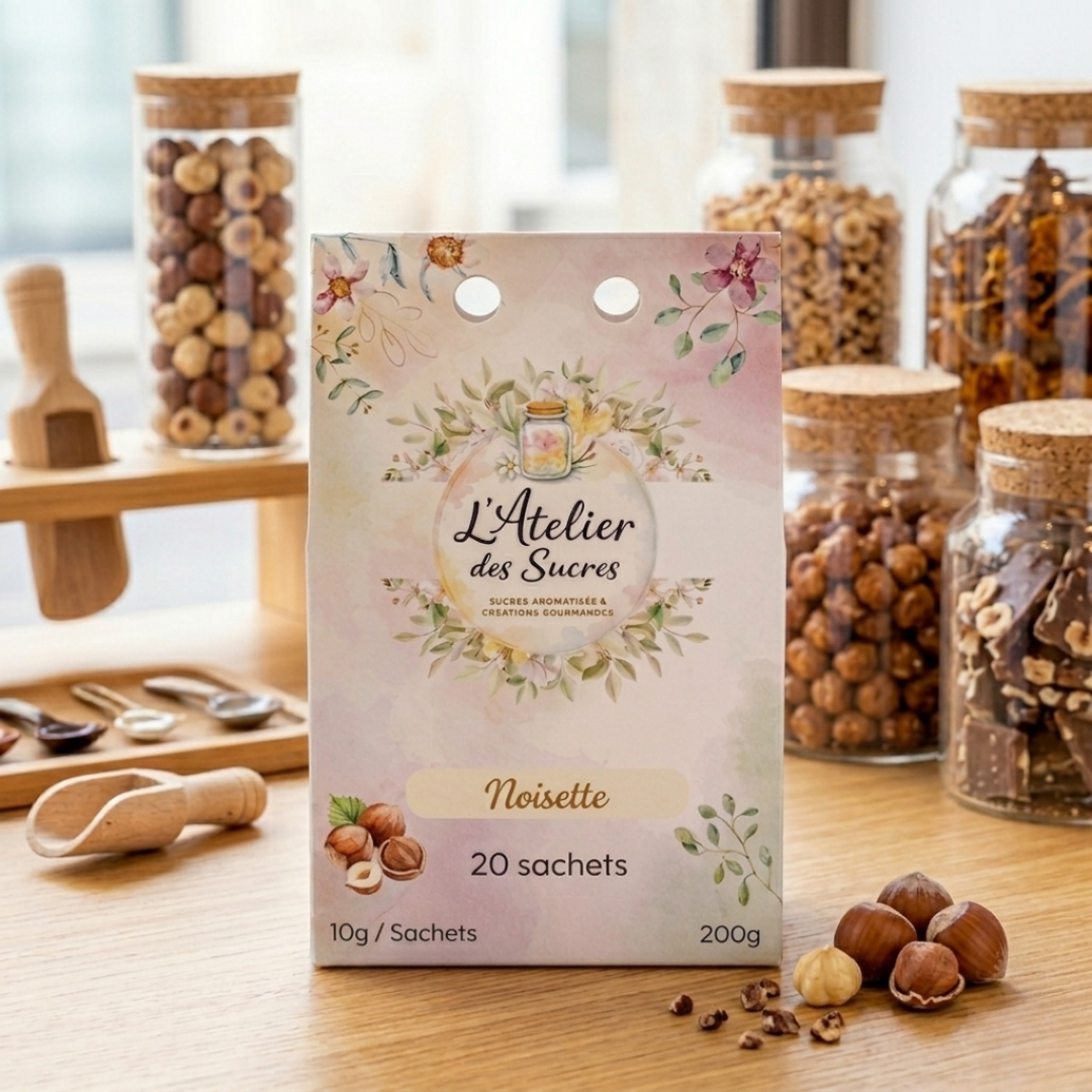 Écrin de Sucres Aromatisés – Noisette Grillée