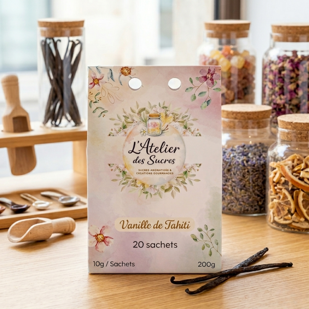 Écrin de Sucres Aromatisés – Vanille de Tahiti