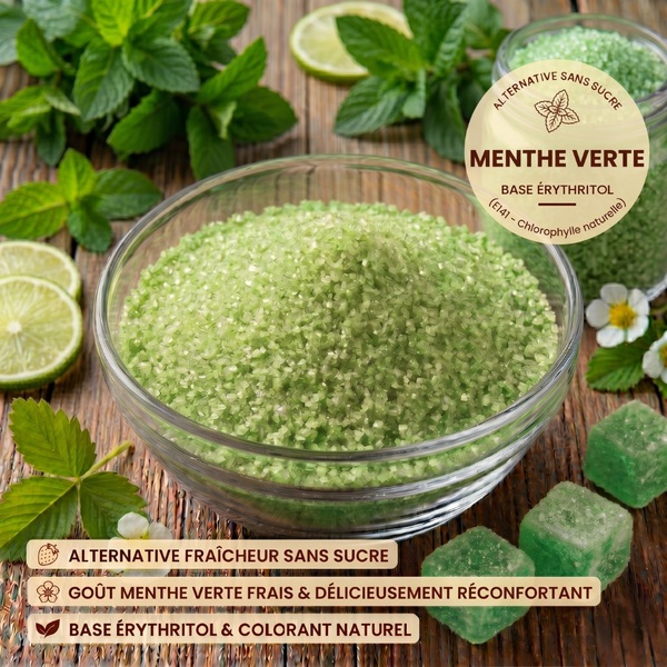 Menthe Verte Sans Sucre – Érythritol Aromatisé