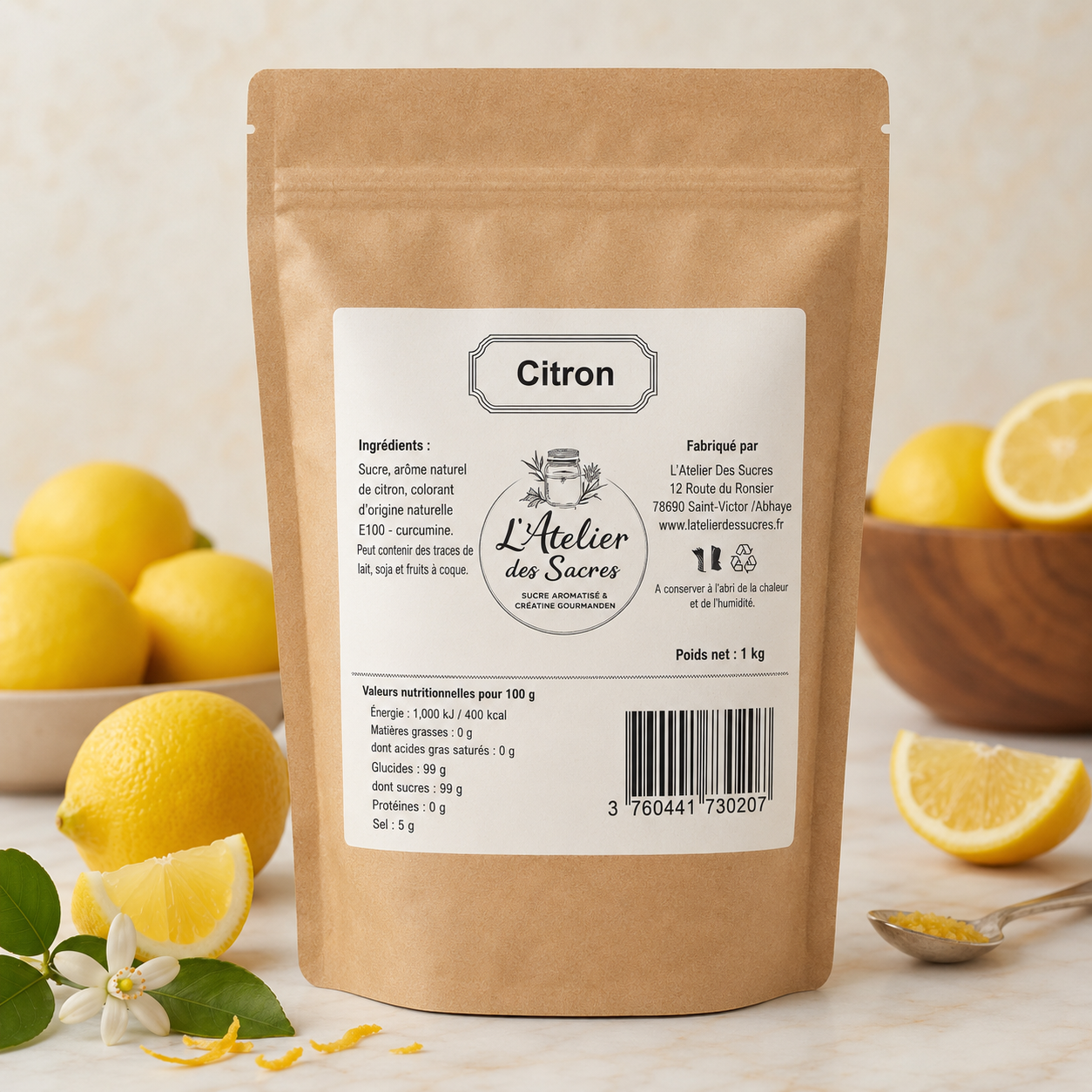Sucre Aromatisé Citron