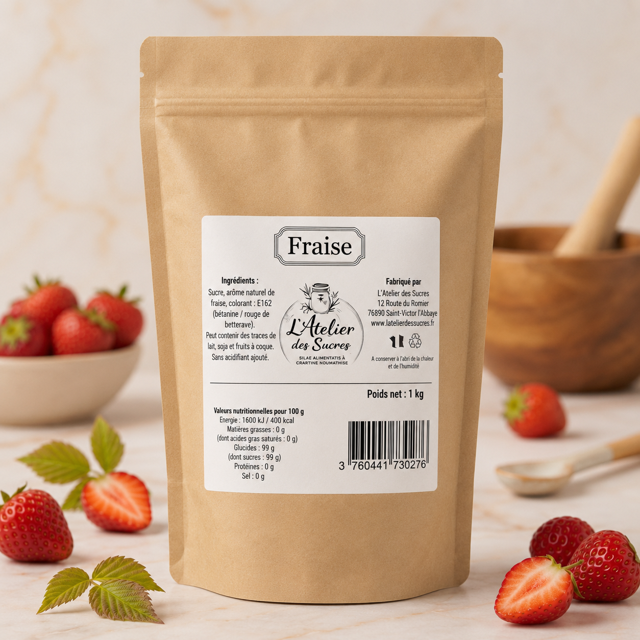 Sucre Aromatisé Fraise