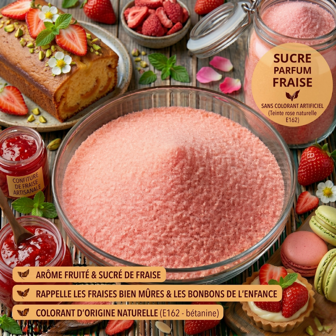 Sucre Aromatisé Fraise