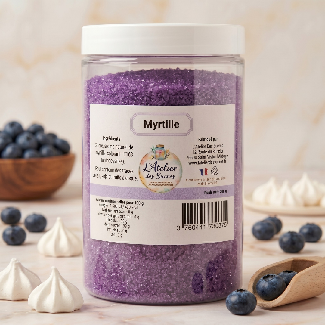 Sucre Aromatisé Myrtille