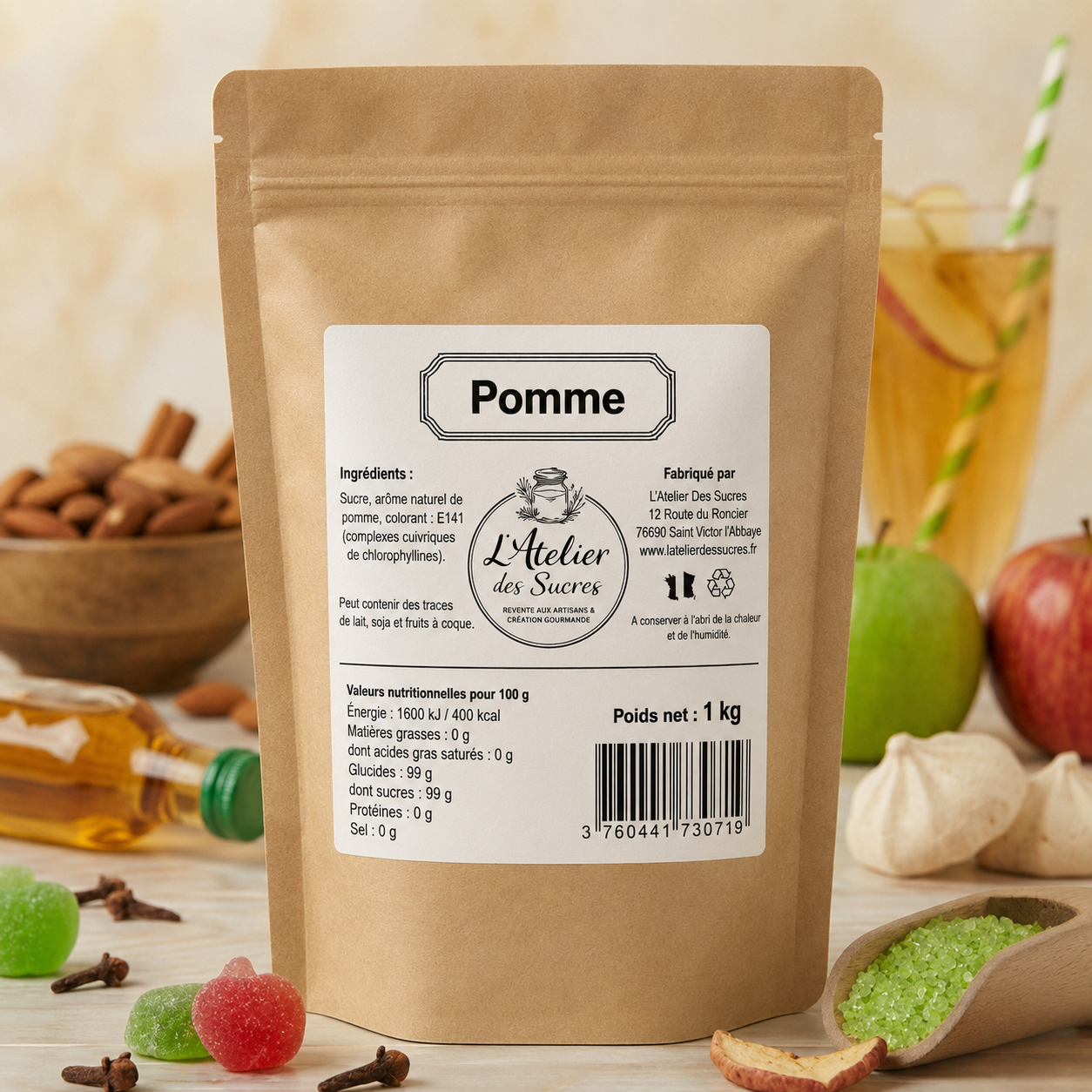 Sucre Aromatisé Pomme