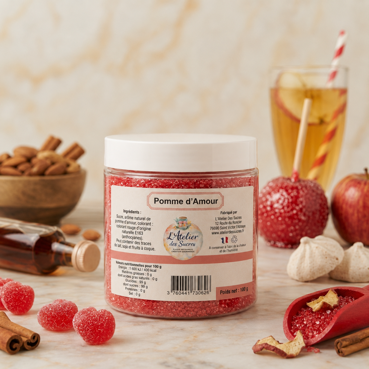 Sucre Aromatisé Pomme d’Amour