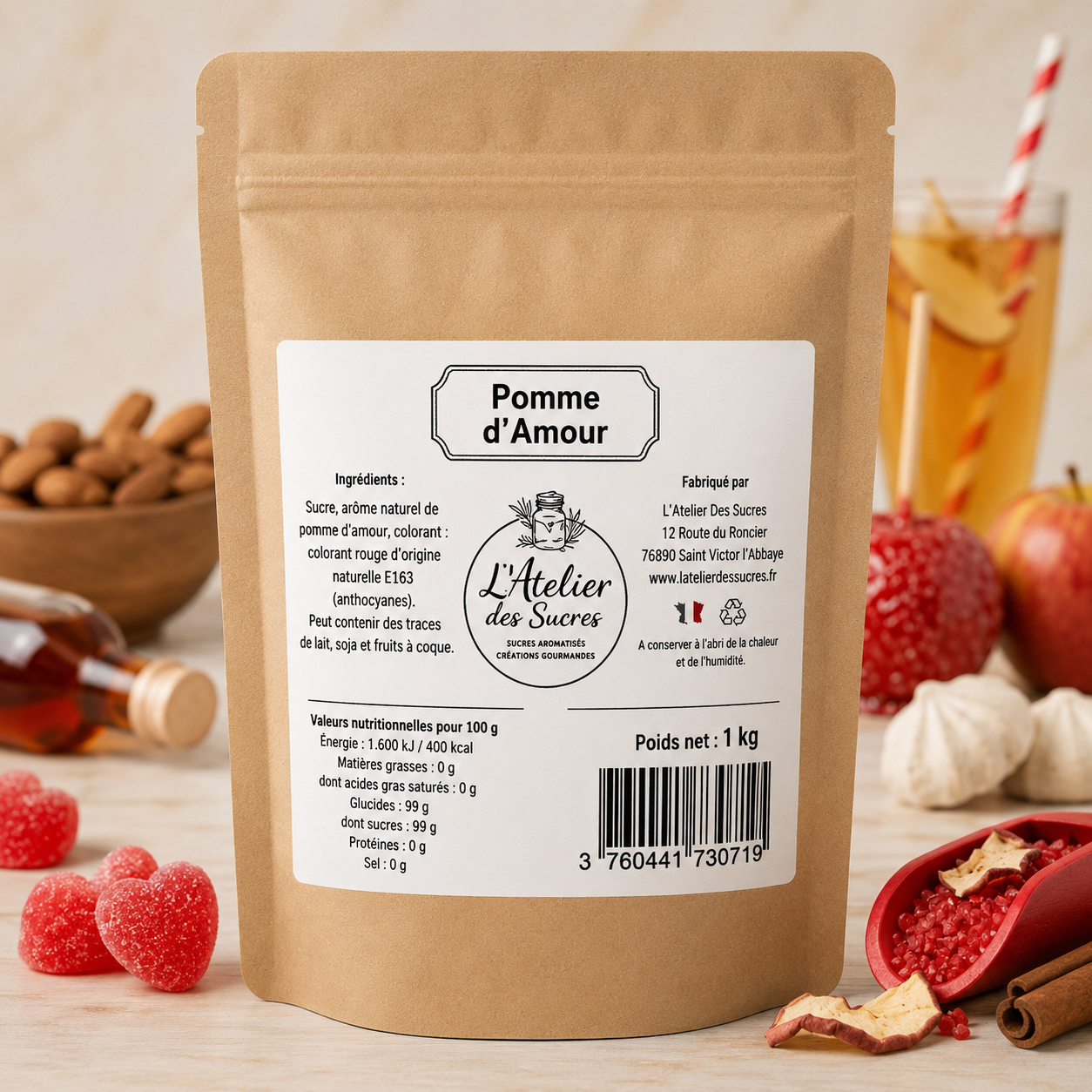 Sucre Aromatisé Pomme d’Amour