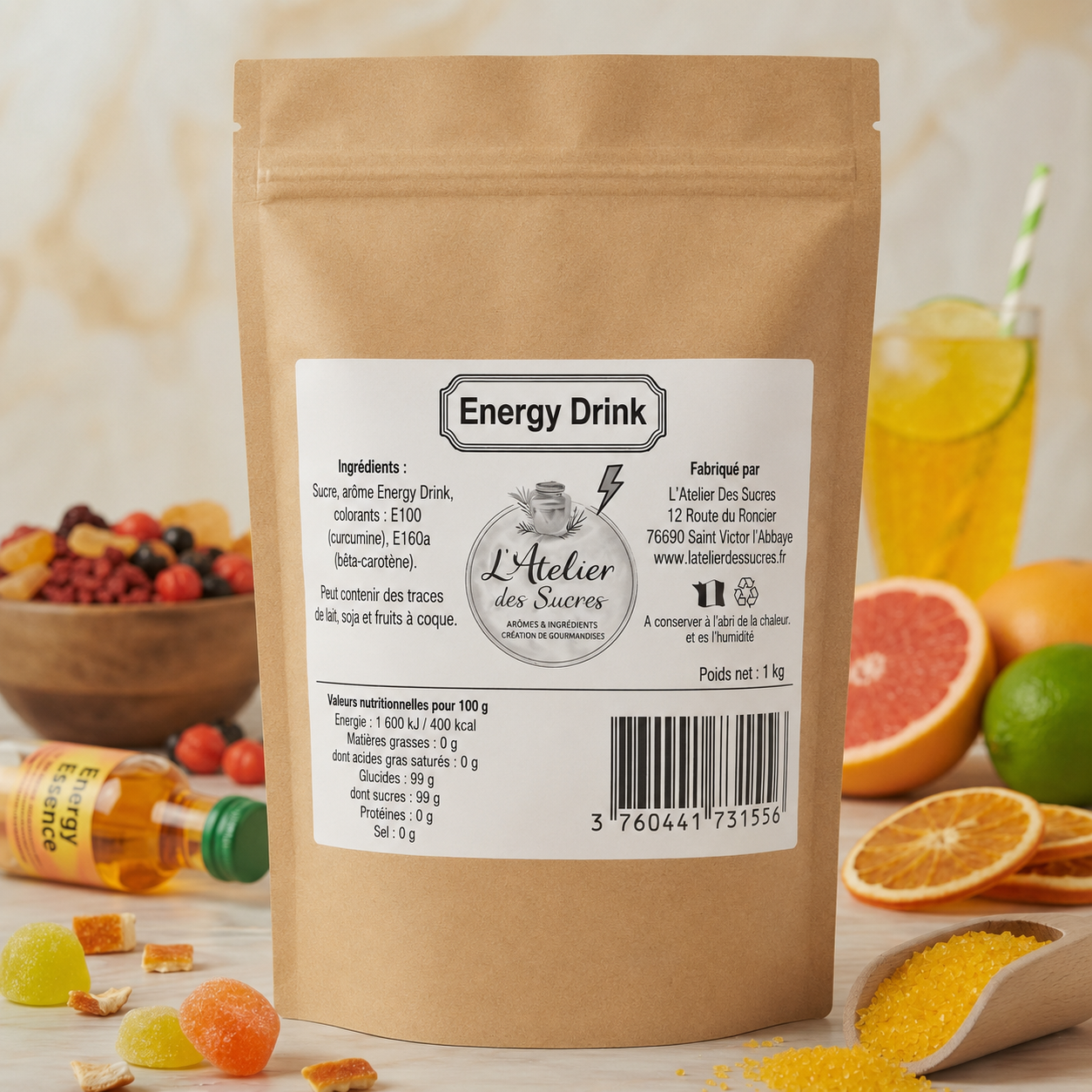 Sucre aromatisé - Energy Drink