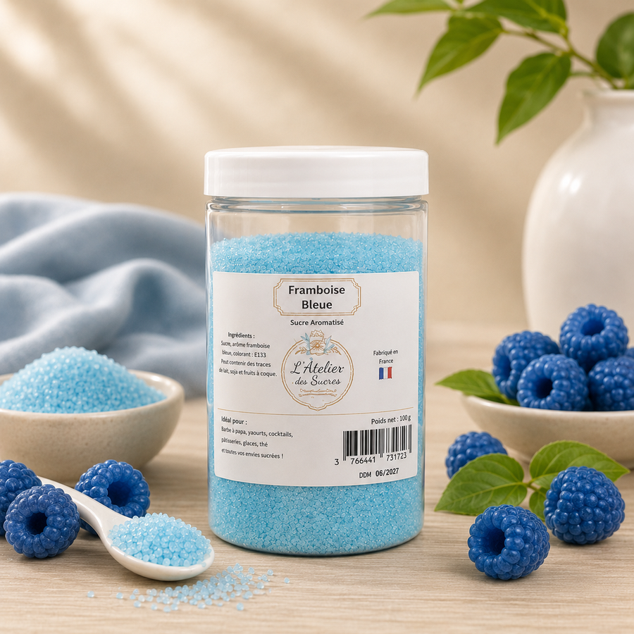 Sucre aromatisé - Framboise Bleue