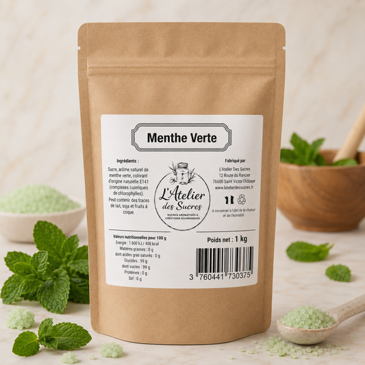 Sucre aromatisé - Menthe Verte
