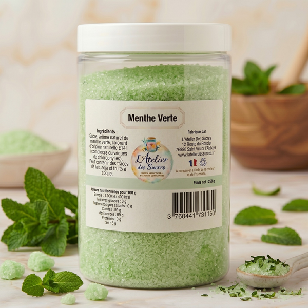 Sucre aromatisé - Menthe Verte
