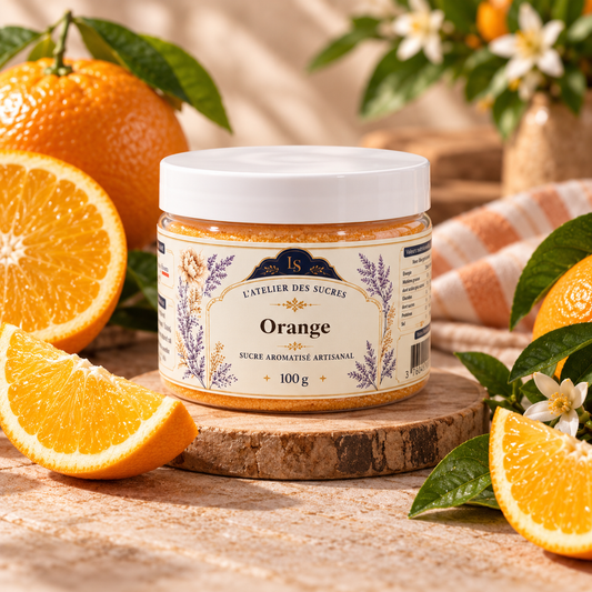Orangenaromatisierter Zucker